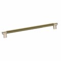 Amerock Esquire 12-5/8 in 320 mm Center-to-Center Polished Nickel/Golden Champagne Cabinet Pull BP36561PNBBZ